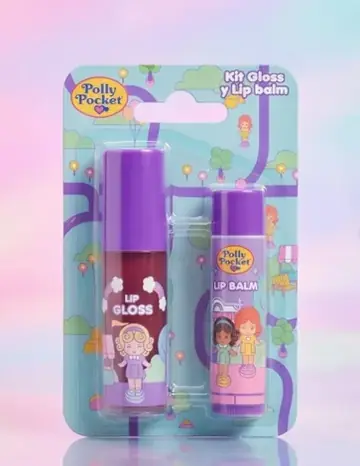 Kit Lip Gloss+ Hidratante en Barra Polly Pocket